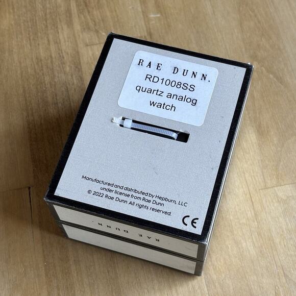 Rae Dunn Classic Women's SOFIA 36mm Round Pink Face Silver Gilded Bracelet Watch - Picture 5 of 10